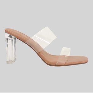 NEW w/ Box Clear Block Heels